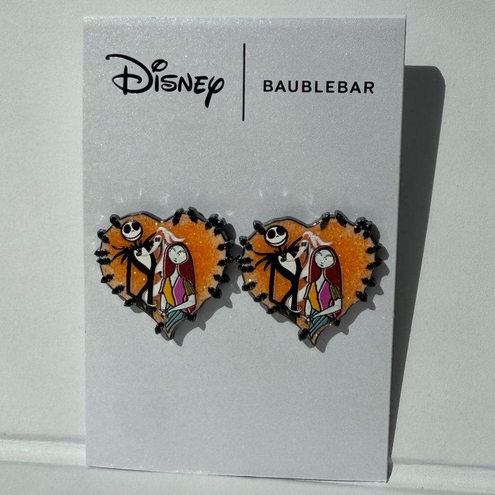 Disney BaubleBar Jack Sally Heart NBC earrings nwt - Picture 6 of 7